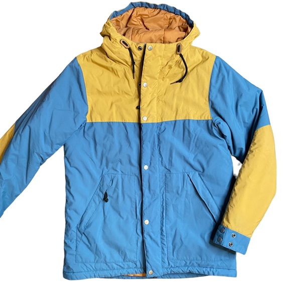 Poler Scout Parka Hooded Coat Medium Colorblock Urban Outfitters Synthetic Fill - Picture 2 of 12